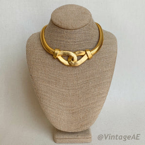 Vintage Matte Gold Necklace