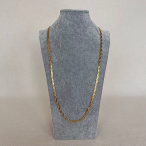 Vintage Woven Gold Chain Necklace