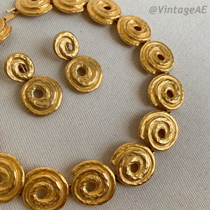 Vintage Gold Matte Swirl Set