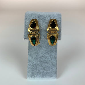 Vintage Green and Red Earrings