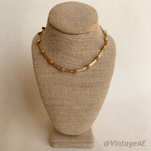 Vintage Gold Necklace with Knots