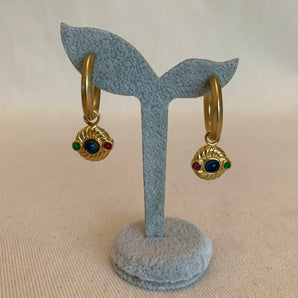 Vintage Multicolor Stone Earrings