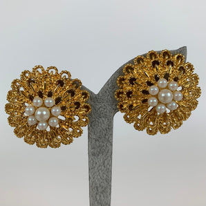 Vintage Statement Flower Earrings