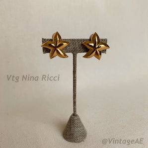 Vintage Nina Ricci Starfish Earrings