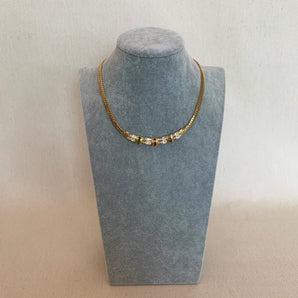 Vintage Nina Ricci Multicolored Rhinestone Necklace