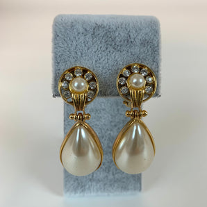 Vintage Pearl Dangle Earrings