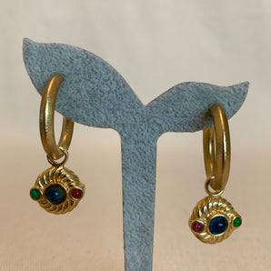Vintage Multicolor Stone Earrings