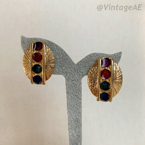 Vintage Enamel Earrings
