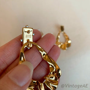 Vintage Gold Large Earrings