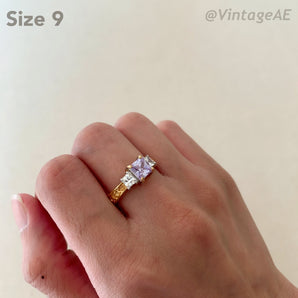 Vintage Purple Rhinestone Ring