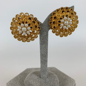 Vintage Statement Flower Earrings