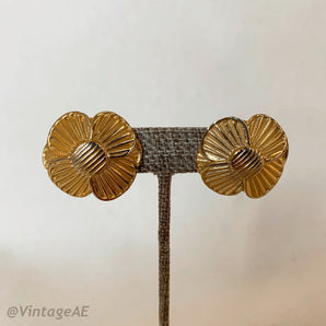 Vintage Matte Flower Earrings