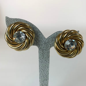 Vintage Gold Swirl Earrings